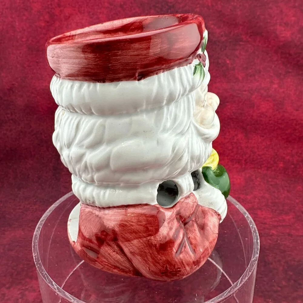SANTA POTPOURRI, HAND PAINED CERAMIC FIGURINE w/ BOX, 5